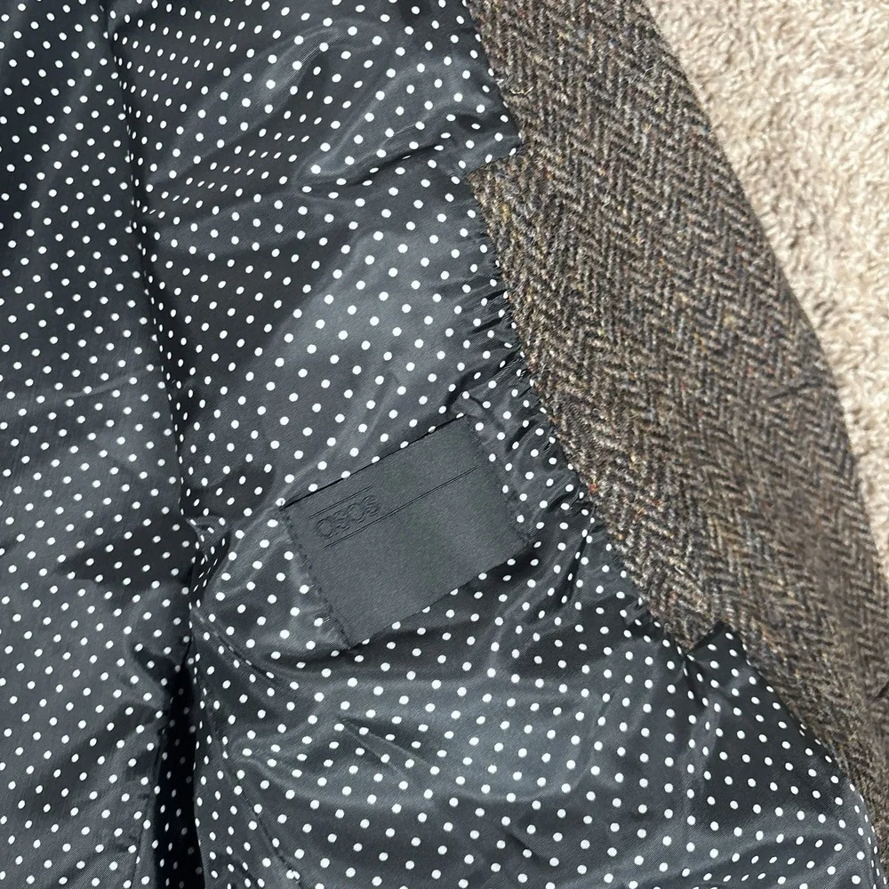 ASOS X Harris Tweed 42R 36x30 Suit Two Piece Brown Herringbone Tweed Old Money